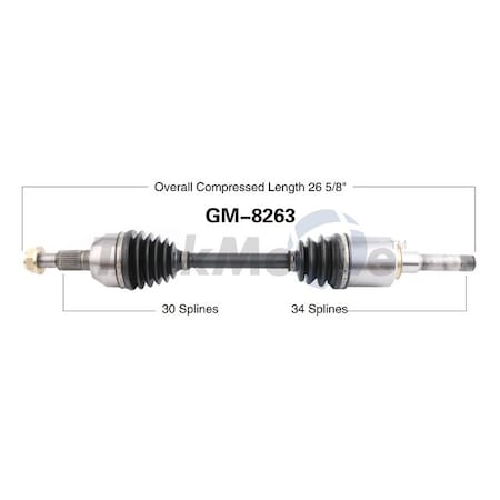 Surtrack Axle Cv Axle Shaft, Gm-8263 GM-8263
